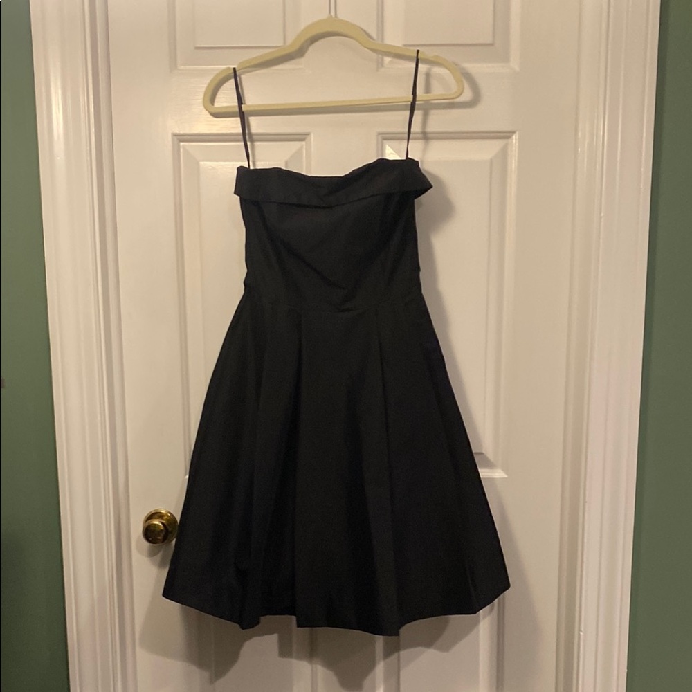 White House Black Market Strapless Black Dress